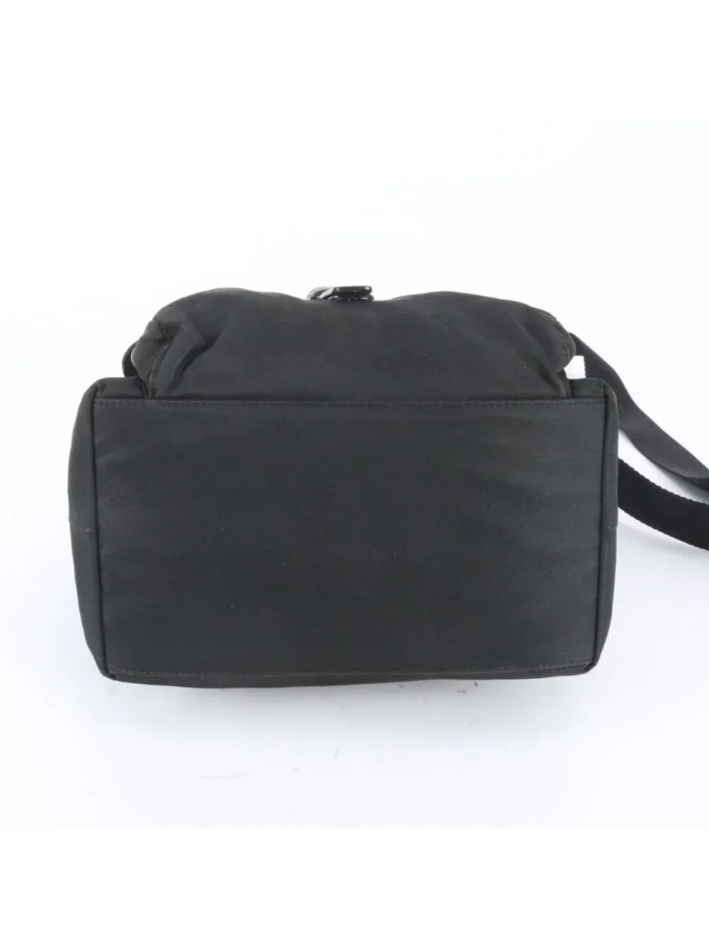 Prada Tessuto Nylon Triangle Logo Leather Shoulder Bag Crossbody Messenger